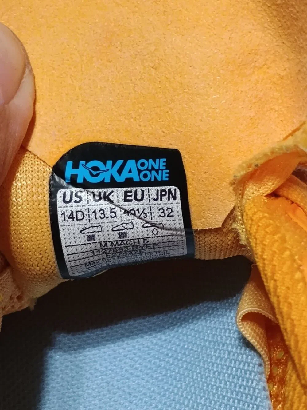 HOKA ONE ONE Mafate Speed 2 Trail Running Shoes Men’s 14 Orange Yellow - Picture 5 of 9